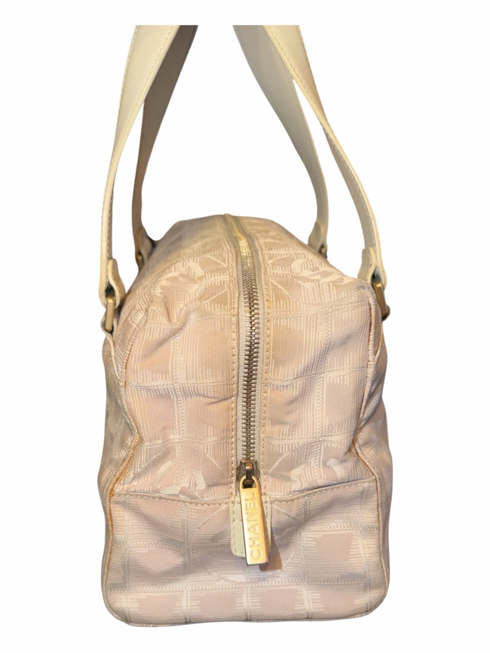 Chanel Vintage Cream New Travel Line Jacquard Bowler Bag - Picture 2 of 9